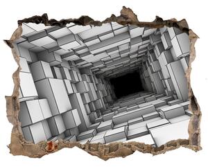 Díra 3D fototapeta nálepka Tunel krychle nd-k-55216784