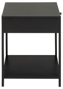 ACTONA Noční stolek Newcastle černá 51 × 45 × 40 cm