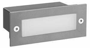 ACA Lighting LED zápustné nástěnné svítidlo PAS 2W/230V/6000K/100Lm/120°/IP54/IK08, šedé, PAS260GP