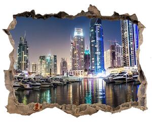 Fototapeta díra na zeď 3D Dubaj noc nd-k-56151340