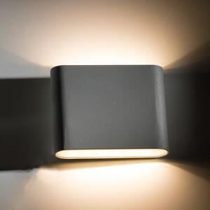 ACA Lighting LED venkovní nástěnné svítidlo RUBIO 6W/230V/3000K/150Lm/100°/IP44, šedé