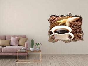 Nálepka 3D díra na zeď Šálek kávy nd-k-58490755