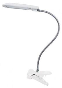 ACA Lighting LED stolní lampička s vypínačem a klipem BAZ 5W/230V/4000K/340Lm/120°/IP20, bílá
