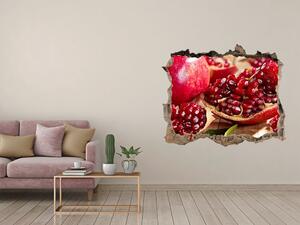 Nálepka 3D díra na zeď Granátové jablko s listmi nd-k-59972943
