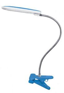 ACA Lighting LED stolní lampička s vypínačem a klipem BAZ 5W/230V/4000K/340Lm/120°/IP20, modrá