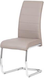 Jídelní židle chrom / koženka lanýžová DCL-407 LAN