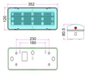 ACA Lighting LED nouzové svítidlo HAPES 3W/230V/6000K/150Lm/IP20/1,5h Ni-Cd 3,6V/0,6Ah