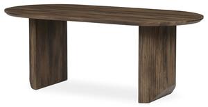 Jídelní stůl SORETO — 200x100x77 cm, MDF, dekor dub/ ořech Tmavě hnědá