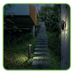 ACA Lighting Zahradní nástěnné LED svítidlo BERKA 7W/230V/3000K/520Lm/330°/IP54, tmavě šedé