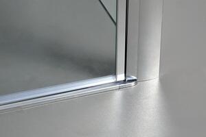 Sprchový kout nástěnný jednokřídlý MOON B 4 čiré sklo 90 x 90 x 198 cm s vaničkou z litého mramoru POLARIS
