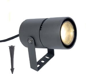 ACA Lighting Zahradní LED reflektor LOTOS 9W/230V/3000K/300Lm/ZOOM 15°- 40°/IP65, tmavě šedý