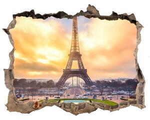 Fototapeta díra na zeď 3D Eiffelova věž Paříž nd-k-61738045