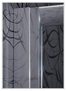 Sprchový kout čtvrtkruhový KLASIK 100 x 80 cm čiré sklo