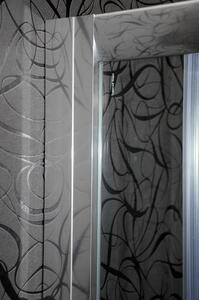 Sprchový kout čtvrtkruhový BRILIANT 90 x 90 x 198 cm čiré sklo s vaničkou z litého mramoru POLARIS