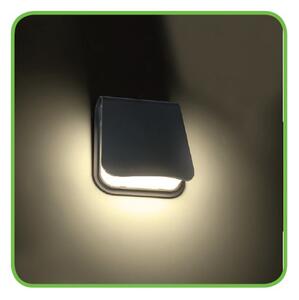 ACA Lighting Zahradní nástěnné LED svítidlo ENNA 8W/230V/3000K/220Lm/120°/IP54, tmavě šedé