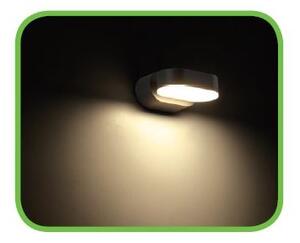 ACA Lighting Zahradní nástěnné LED svítidlo VESC 7W/230V/3000K/320Lm/100°/IP54, tmavě šedé