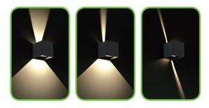 ACA Lighting Zahradní nástěnné LED svítidlo MENOA 6W/230V/3000K/435Lm/Zoom 0-120°/IP54, tmavě šedé