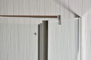 Sprchový kout nástěnný jednokřídlý MOON B 4 čiré sklo 90 x 90 x 198 cm s vaničkou z litého mramoru POLARIS