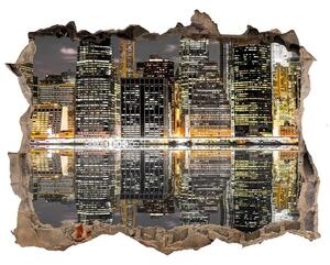 Nálepka fototapeta 3D výhled New York noc nd-k-64057885