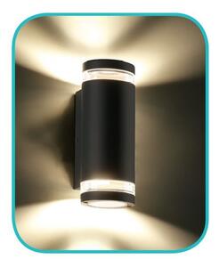 ACA Lighting Zahradní nástěnné svítidlo MELITTA max. 35W/2xGU10/230V/IP54, tmavě šedé