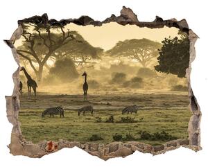 Nálepka fototapeta 3D Žirafy na savaně nd-k-64472028