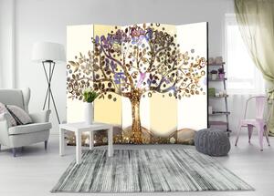 Artgeist Paraván - Golden Tree II [Room Dividers] Size: 225x172