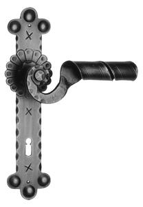 GALBUSERA Kovaná klika na dveře model 1092 - železo, antická černá