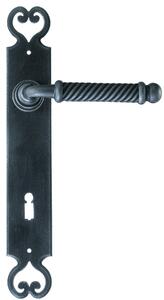 GALBUSERA Kovaná klika na dveře model 2100 - železo, antická černá