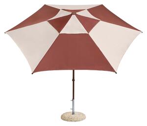 HAY Slunečník Terrazza, Hexagon, Burgundy / Off-white