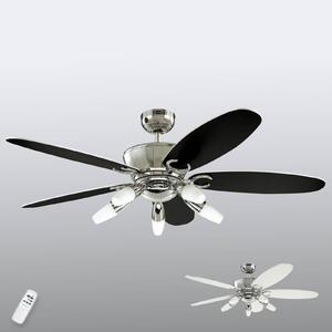 Stropní ventilátor se světlem Arius s dálkovým ovládáním – Westinghouse Westinghouse, Arius, Černá, Obývací pokoj, Kov, Moderní