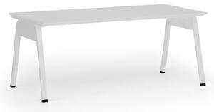Kancelářský stůl PRIMO GAMMA, 1800 x 900 mm, bílá podnož, bílá