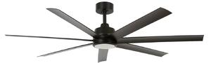 Stropní ventilátor Atlanta se světlem, černý, tichý – Beacon Beacon Lighting, Atlanta, stmívatelné, Černá, Obývací pokoj, Plast, Moderní