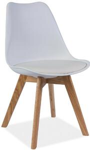 Jídelní židle KRIS bílá/dub