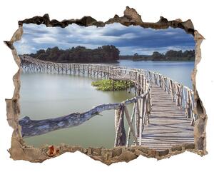 Nálepka fototapeta 3D výhled Dřevěný most nd-k-68963290