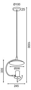 ACA DECOR Závěsné stropní svítidlo PARACHUTE max. 1x 35W/GU10/230V/IP20, černé