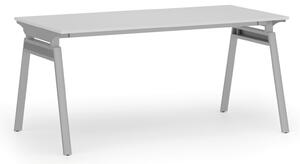 Kancelářský stůl PRIMO SIGMA, 1600 x 800 mm, šedá podnož, bílá