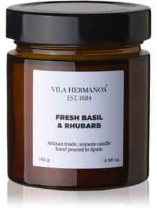 Vila Hermanos Apothecary Fresh Basil & Rhubarb vonná svíčka 150 g