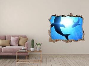 Díra 3D fototapeta nálepka Dva žraloci nd-k-69178156
