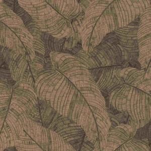 RASCH | Vliesová tapeta na zeď Amara 720570 | 0,53 x 10,05 m | hnědá, černá