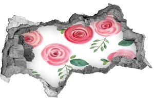 Nálepka 3D díra na zeď samolepící Růže nd-b-101180210