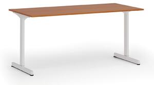 Kancelářský stůl PRIMO BETA, 1600 x 800 mm, bílá podnož, třešeň
