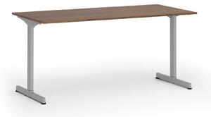 Kancelářský stůl PRIMO BETA, 160x80 cm, šedá podnož, ořech