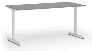 Kancelářský stůl PRIMO BETA, 1600 x 800 mm, bílá podnož, grafit