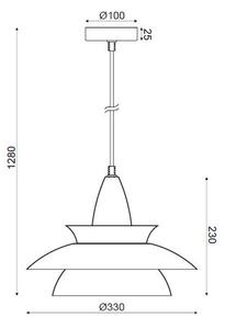 ACA DECOR Závěsné stropní svítidlo BROOKLYN max. 60W/E27/230V/IP20, matná lososová