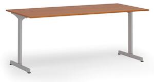 Kancelářský stůl PRIMO BETA, 1800 x 900 mm, šedá podnož, třešeň
