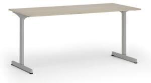 Kancelářský stůl PRIMO BETA, 1600 x 800 mm, šedá podnož, dub přírodní