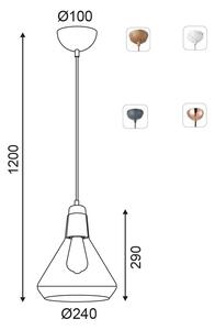 ACA DECOR Závěsné stropní svítidlo CIELOS max. 40W/E27/230V/IP20, světlé dřevo
