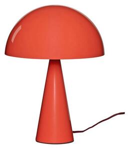 Hübsch HÜBSCH stolní lampa Mush Mini, světle červená, kov, výška 25 cm, Červená, Ložnice, kov, Moderní