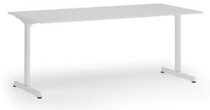 Kancelářský stůl PRIMO BETA, 1800 x 900 mm, bílá podnož, bílá
