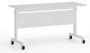 Mobilní stůl PRIMO MOBI, 140x60 cm, bílá podnož, bílá